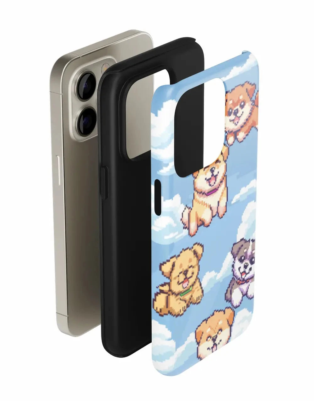 Dogs Walking in the Clouds: Funny Series Phone Case