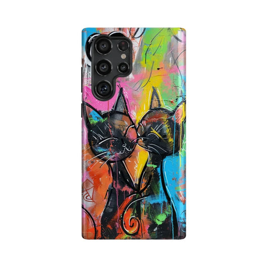 Kiss Me: Colorful Cat Phone Case