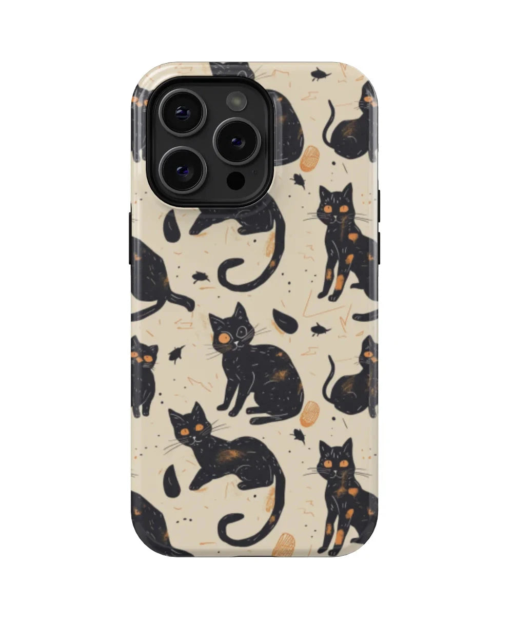 Black Cat Territory: Funny Cat Phone Case - FinnyCase