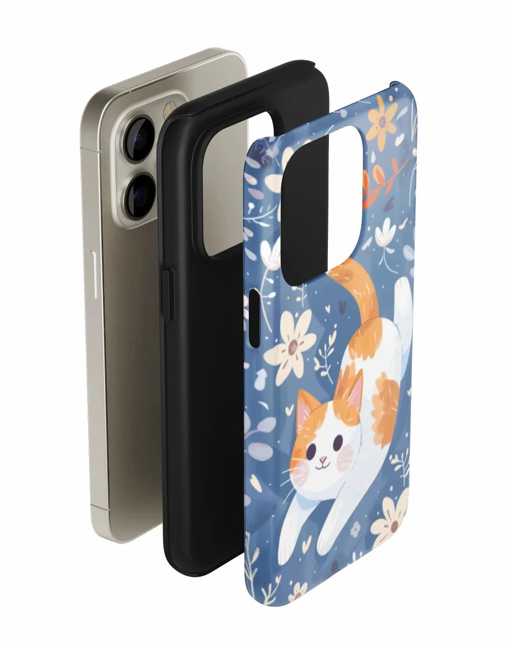 Plump: Flower and Cat Series Phone Case