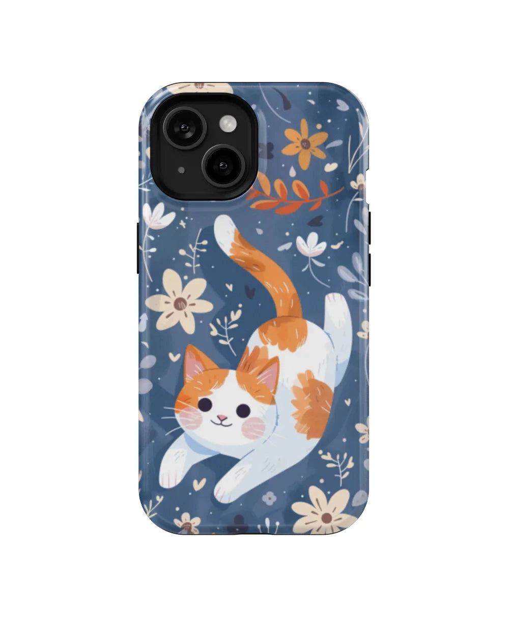 Round Face: Flower and Cat Series Phone Case