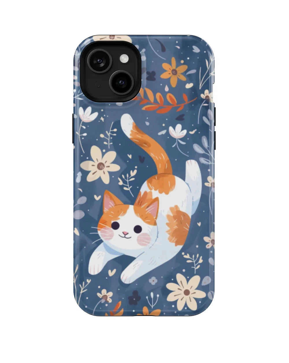 Round Face: Flower and Cat Series Phone Case