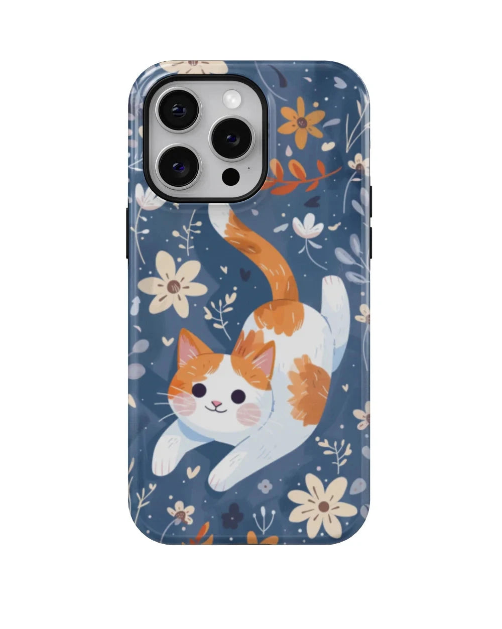 Round Face: Flower and Cat Series Phone Case