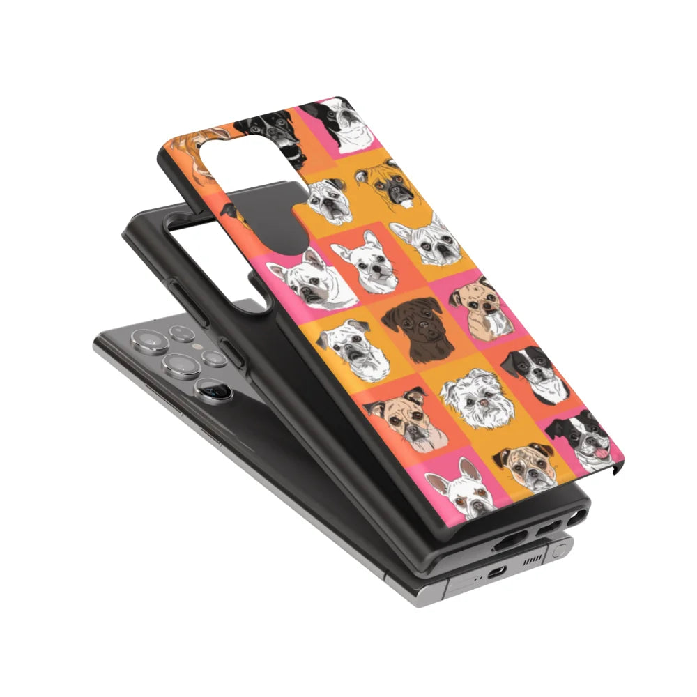 Multicolor Squares Ⅱ : Colorful Dog Phone Case