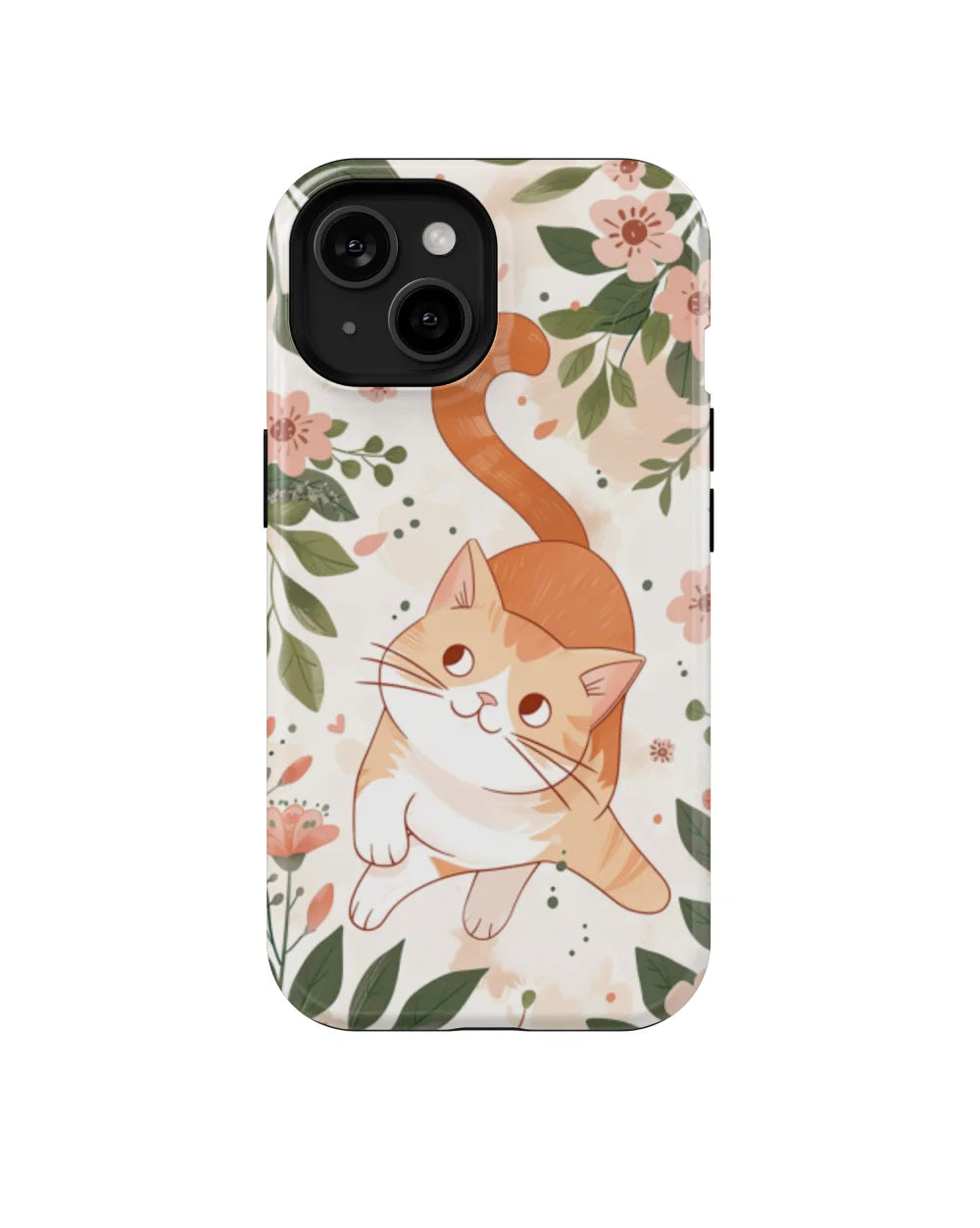 Cream: Flower and Cat Series Phone Case