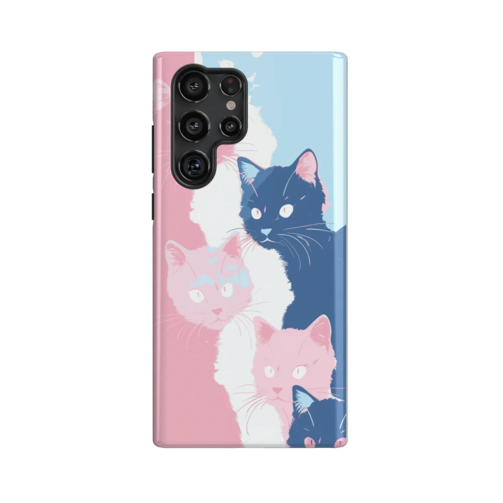 Pigment Mixing: Colorful Cat Phone Case