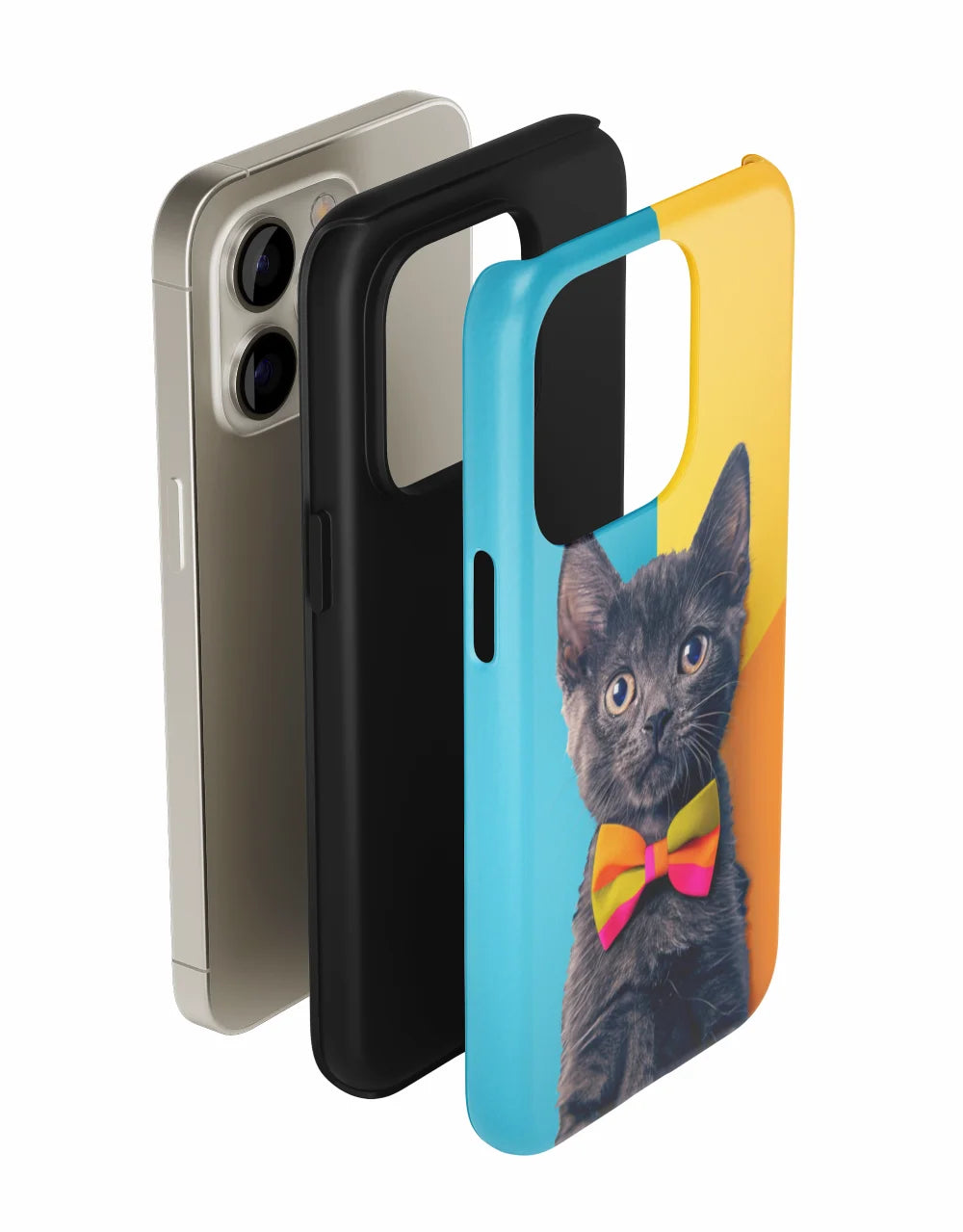 Black Kitten: Colorful Cat Phone Case