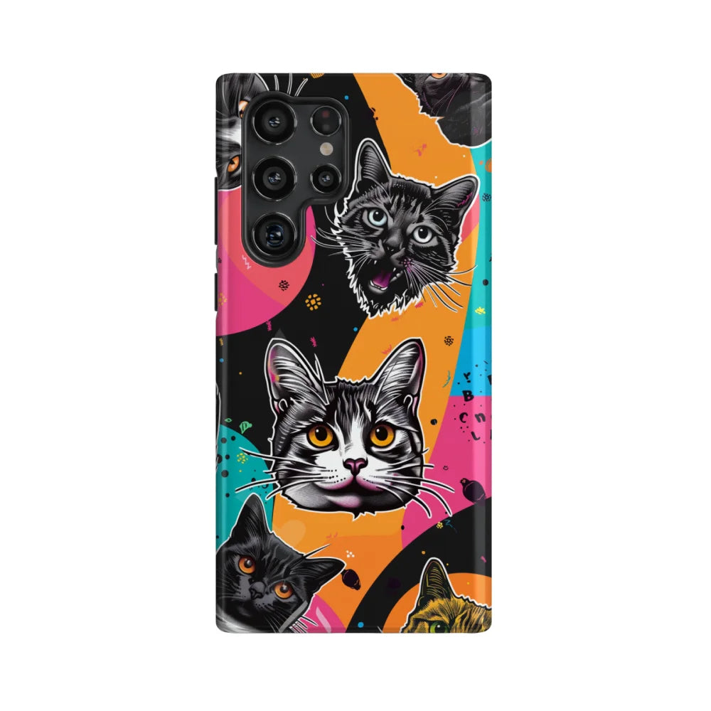 Sticker Art: Colorful Cat Phone Case