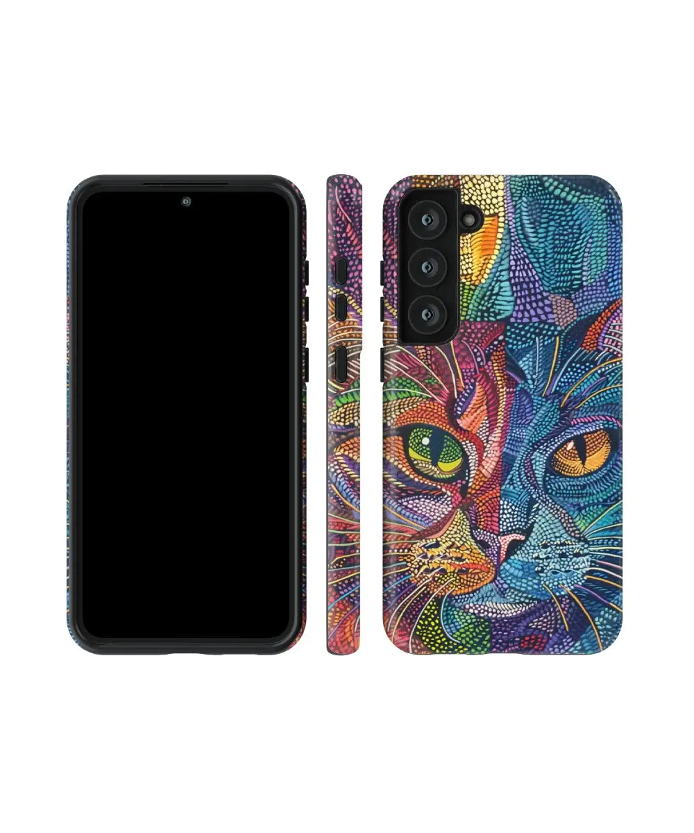 Two Faced Cat: Art Phone Case