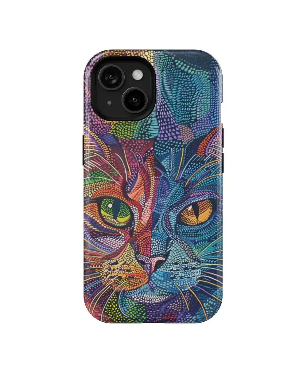 Two Faced Cat: Art Phone Case