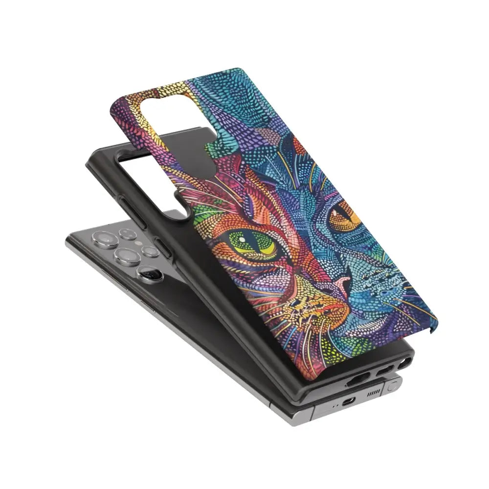 Two Faced Cat: Art Phone Case