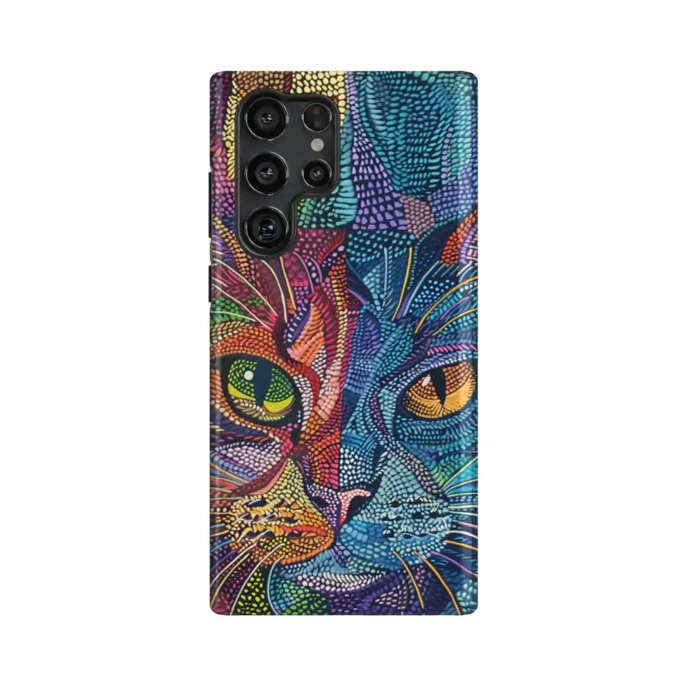 Two Faced Cat: Art Phone Case