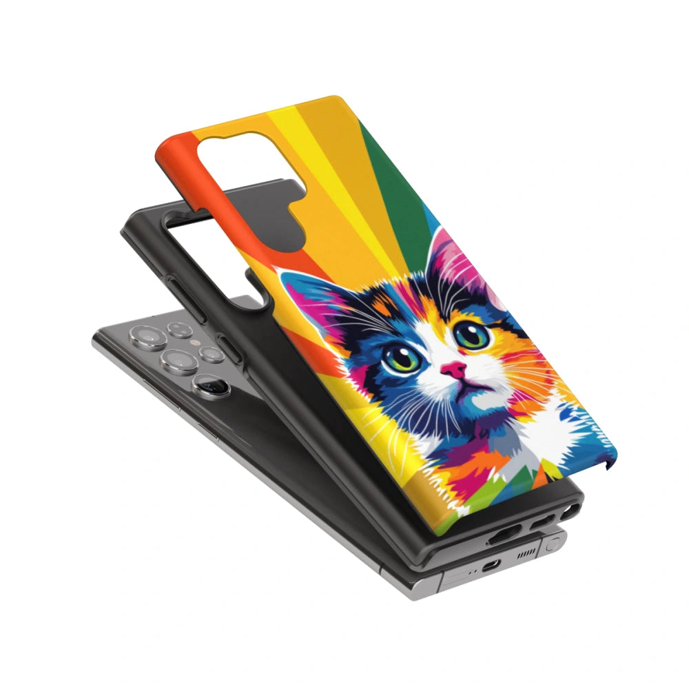 Spectrum Feline : Colorful Cat Phone Case