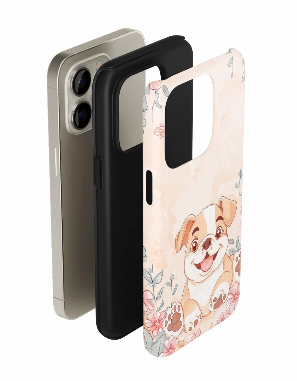 Bulldog Ⅱ: Flower Design Phone Case