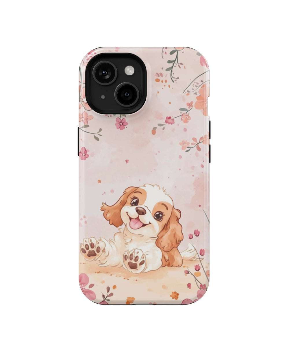 Cocker Spaniel: Flower Design Phone Case