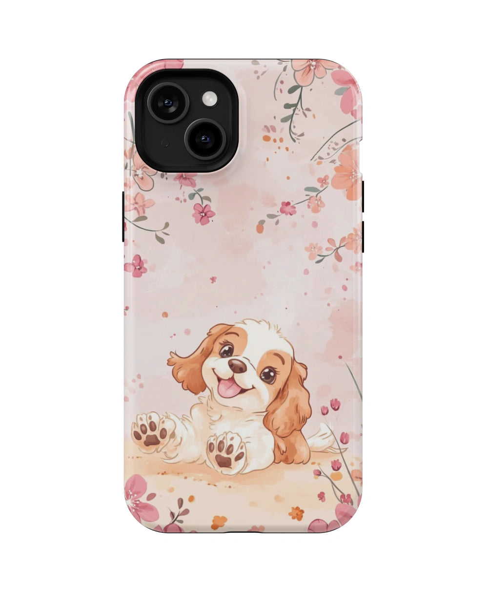 Cocker Spaniel: Flower Design Phone Case