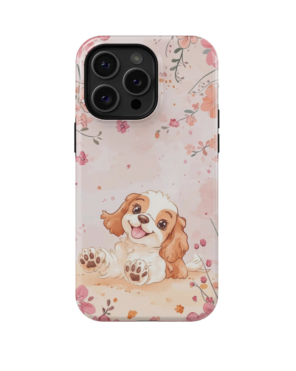 Cocker Spaniel: Flower Design Phone Case