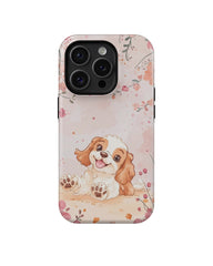 Cocker Spaniel: Flower Design Phone Case