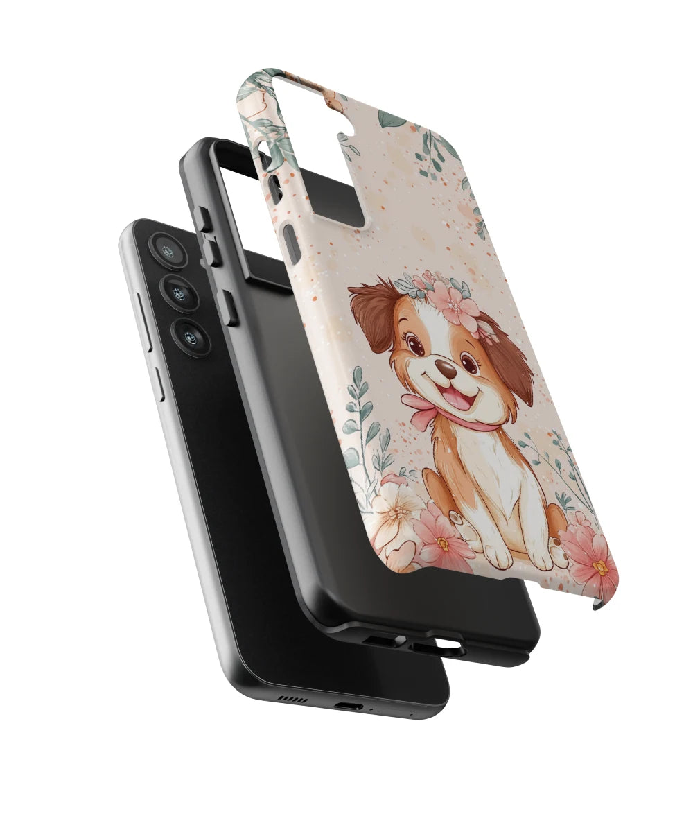 Border Collie: Flower Design Phone Case