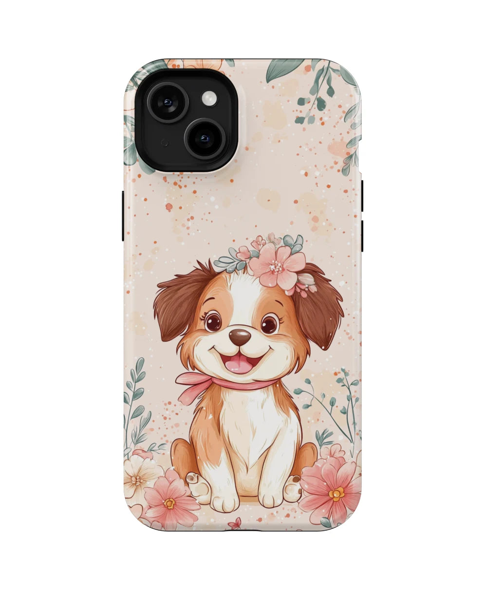 Border Collie: Flower Design Phone Case