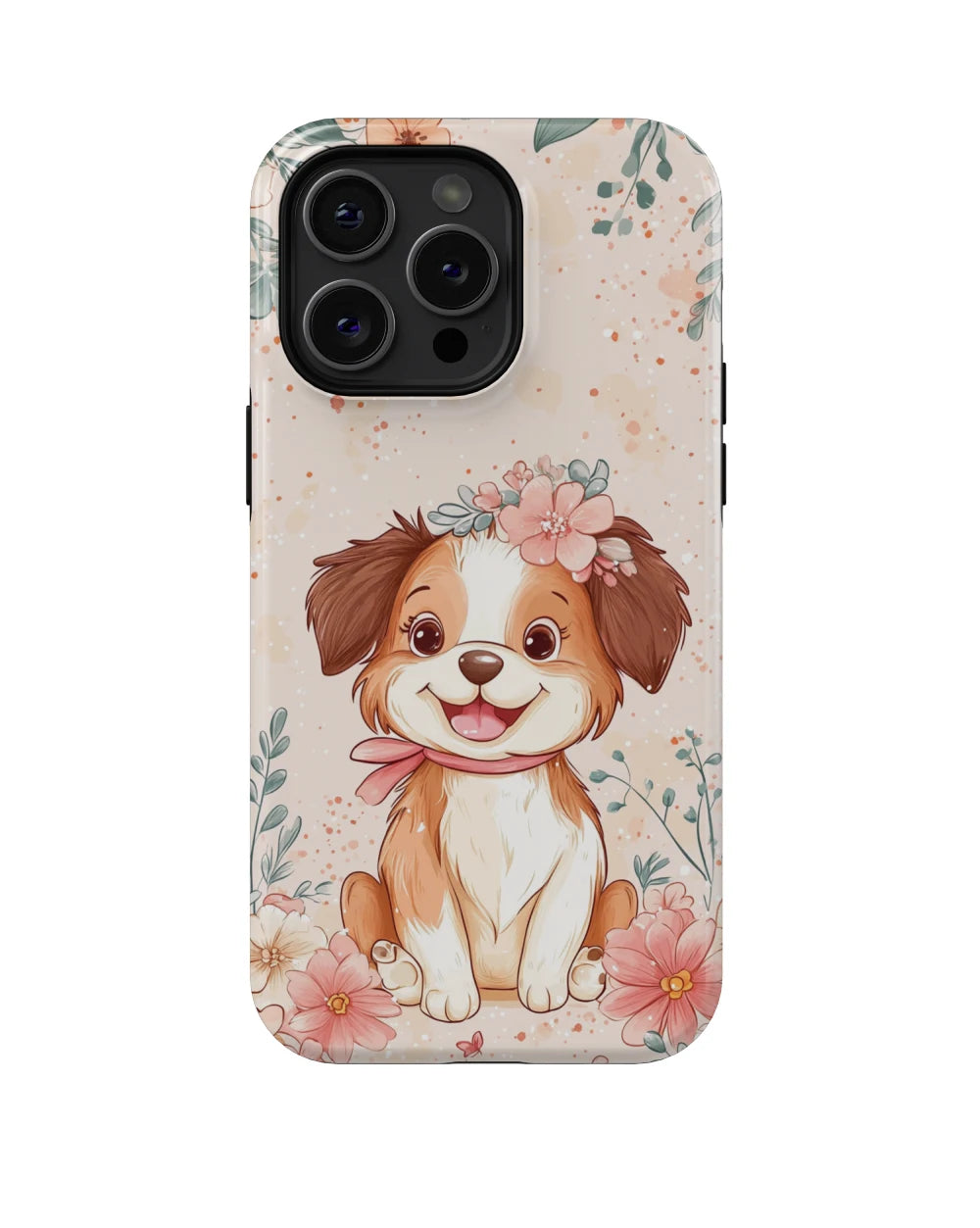 Border Collie: Flower Design Phone Case