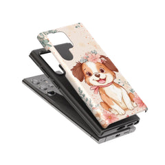 Border Collie: Flower Design Phone Case