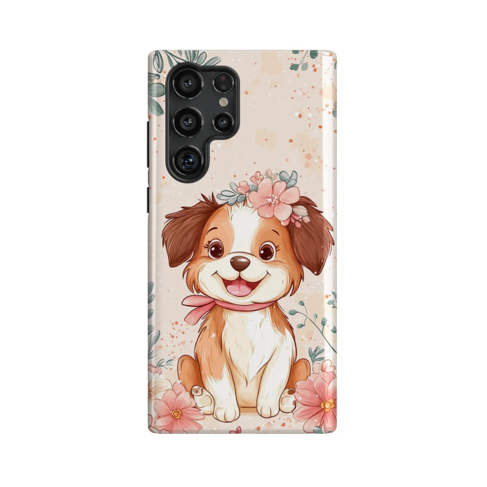 Border Collie: Flower Design Phone Case