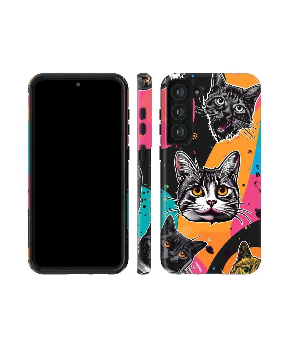 Sticker Art: Colorful Cat Galaxy Case