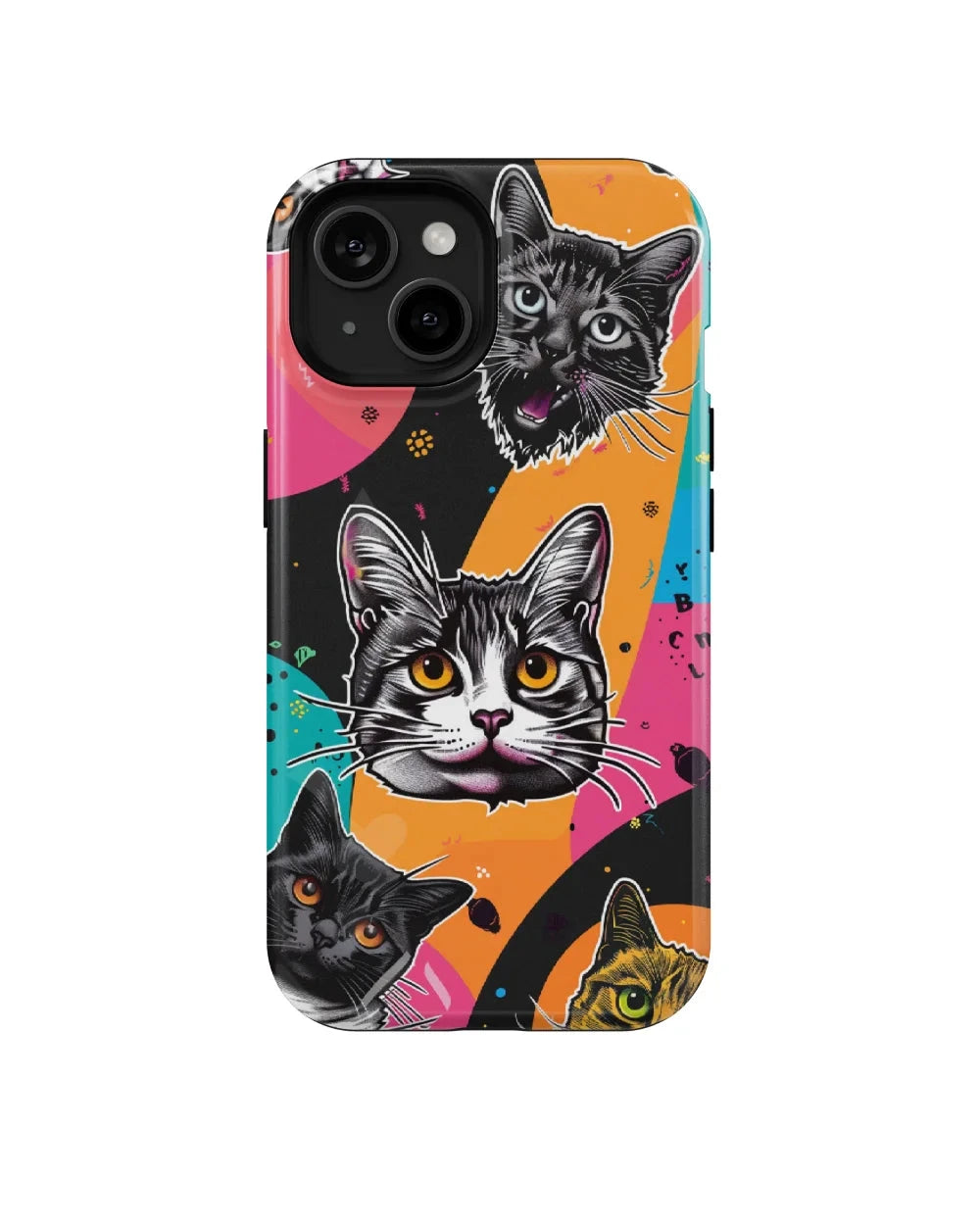 Sticker Art: Colorful Cat Phone Case