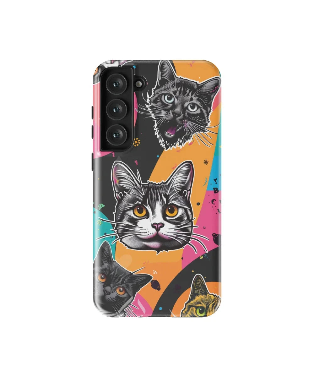 Sticker Art: Colorful Cat Galaxy Case