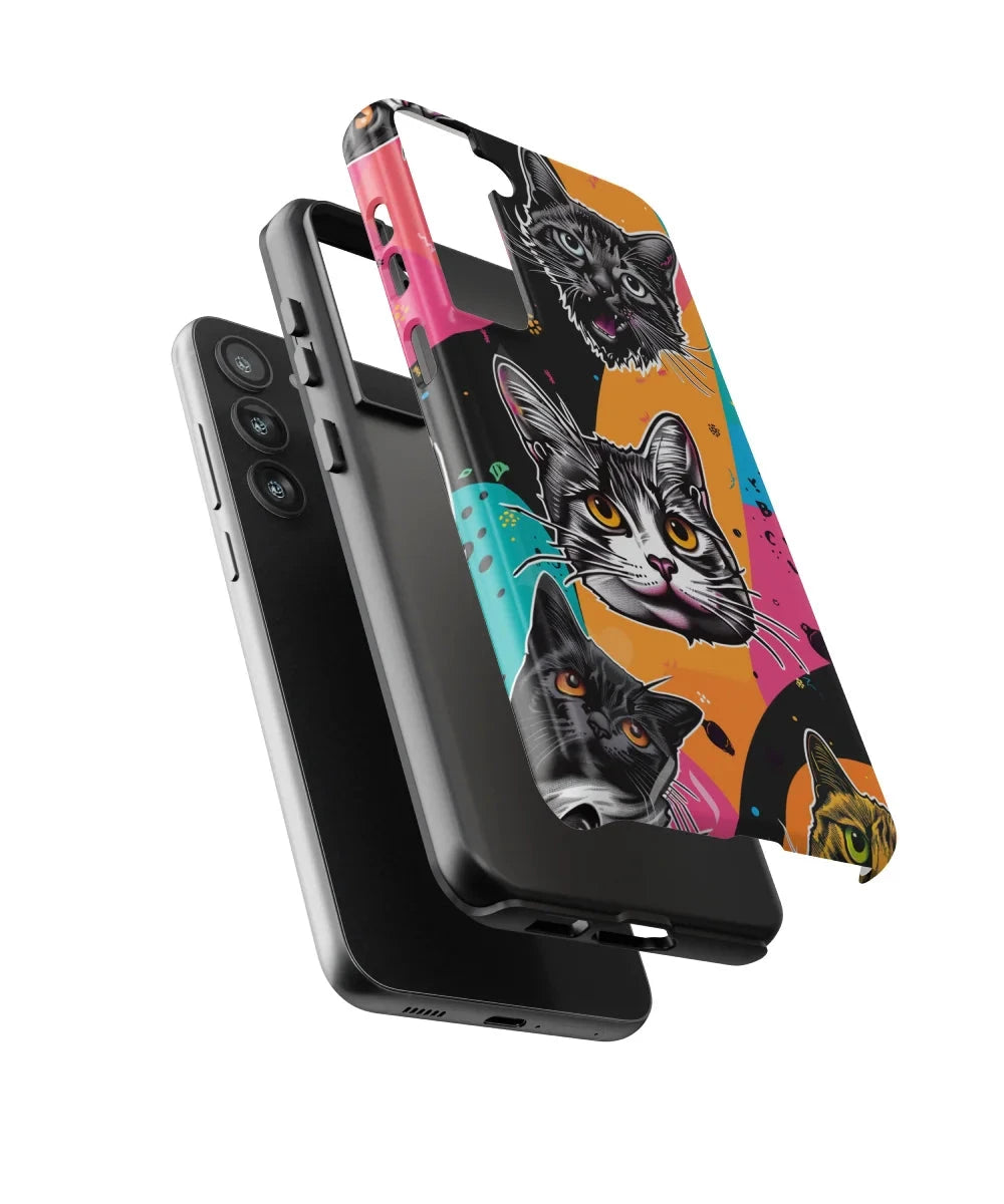 Sticker Art: Colorful Cat Galaxy Case