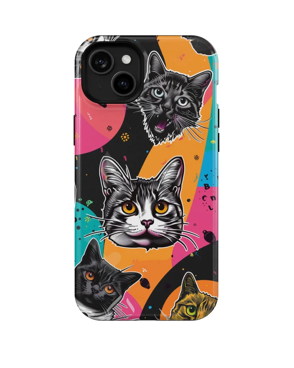 Sticker Art: Colorful Cat Phone Case