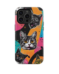 Sticker Art: Colorful Cat Phone Case