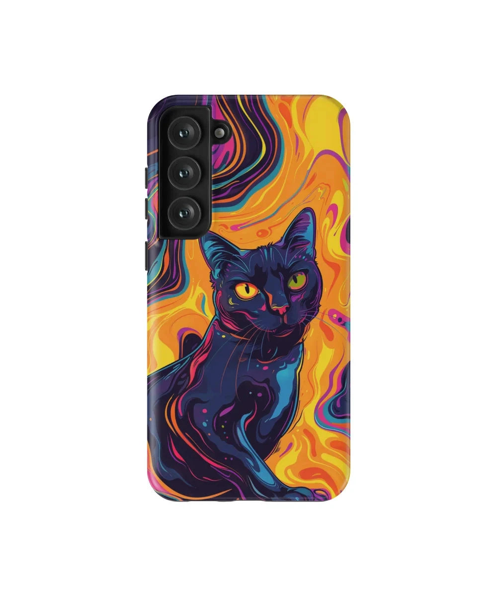 Black Cat I: Colorful Art Phone Case