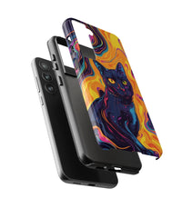 Black Cat I: Colorful Art Phone Case