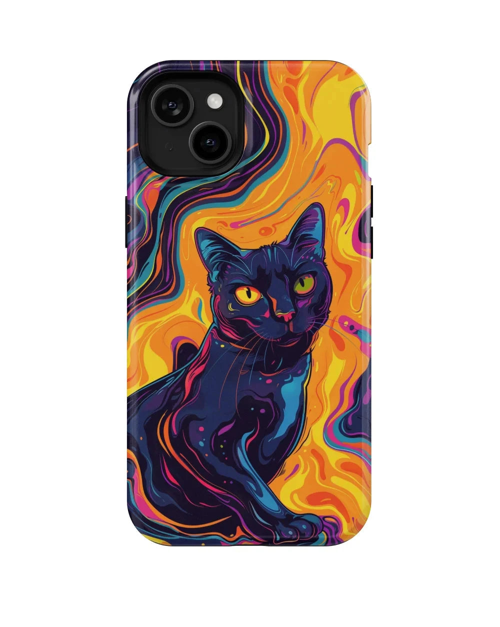 Black Cat I: Colorful Art Phone Case