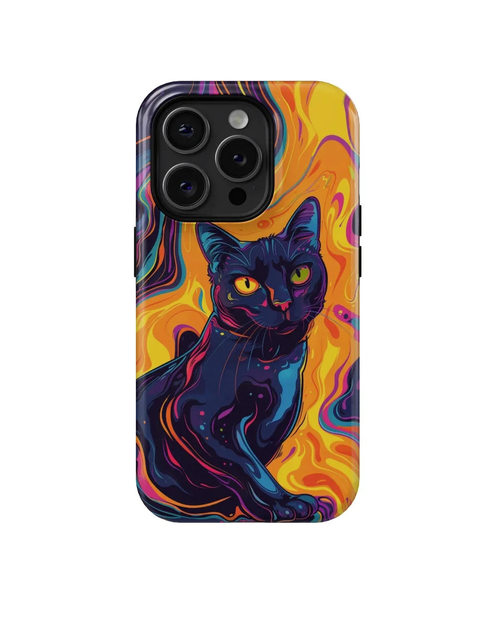 Black Cat I: Colorful Art Phone Case