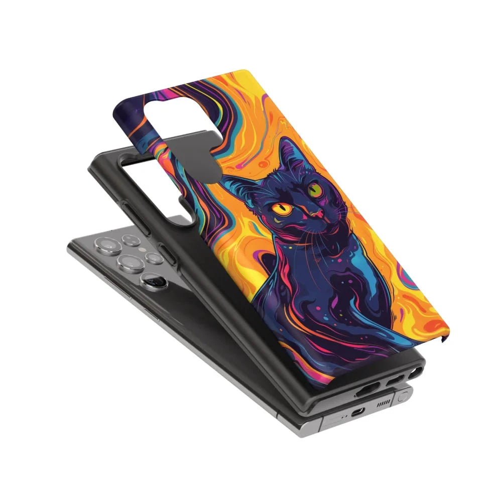 Black Cat I: Colorful Art Phone Case