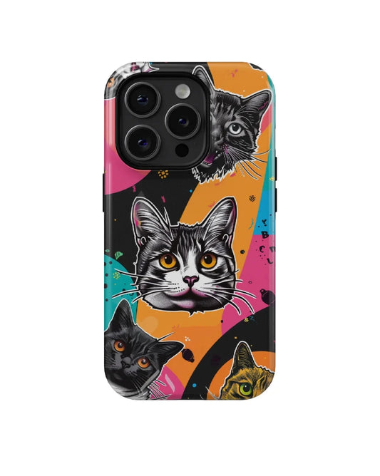 Sticker Art: Colorful Cat Phone Case