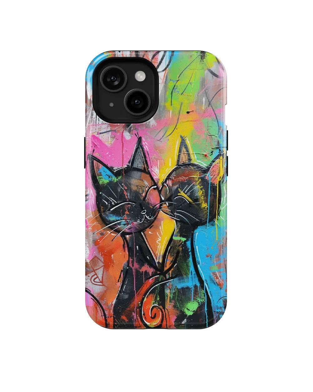 Kiss Me: Colorful Cat Phone Case