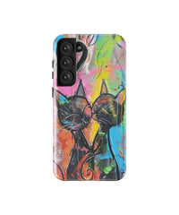 Kiss Me: Colorful Cat Galaxy Case