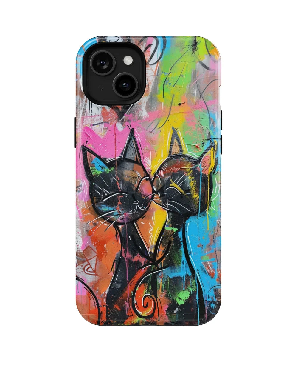 Kiss Me: Colorful Cat Phone Case