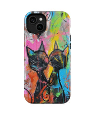 Kiss Me: Colorful Cat Phone Case