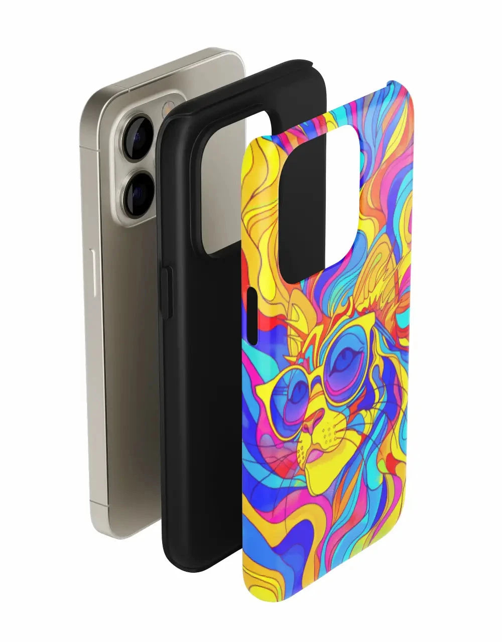 Ms. Elegant Cat: Colorful Art Phone Case