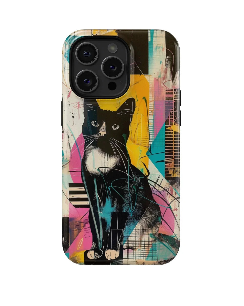 Black Cat II: Colorful Art Phone Case