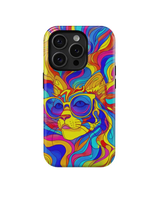 Ms. Elegant Cat: Colorful Art Phone Case