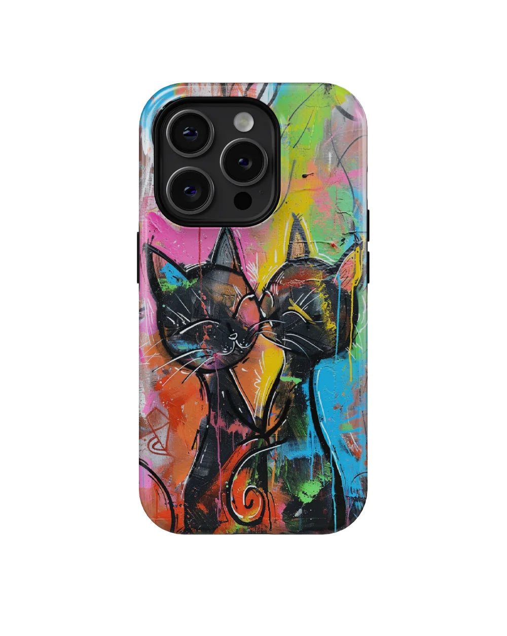 Kiss Me: Colorful Cat Phone Case