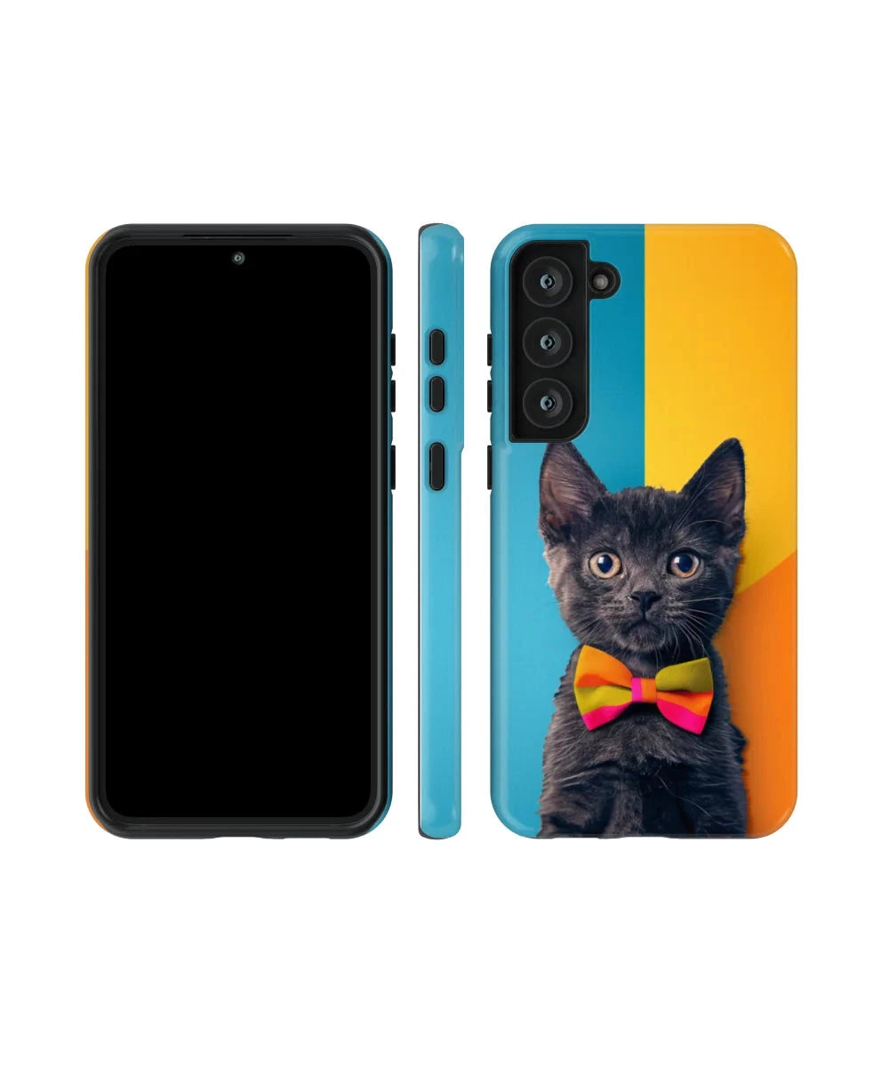 Black Kitten: Colorful Cat Phone CaseBlack Kitten: Colorful Cat Galaxy Case