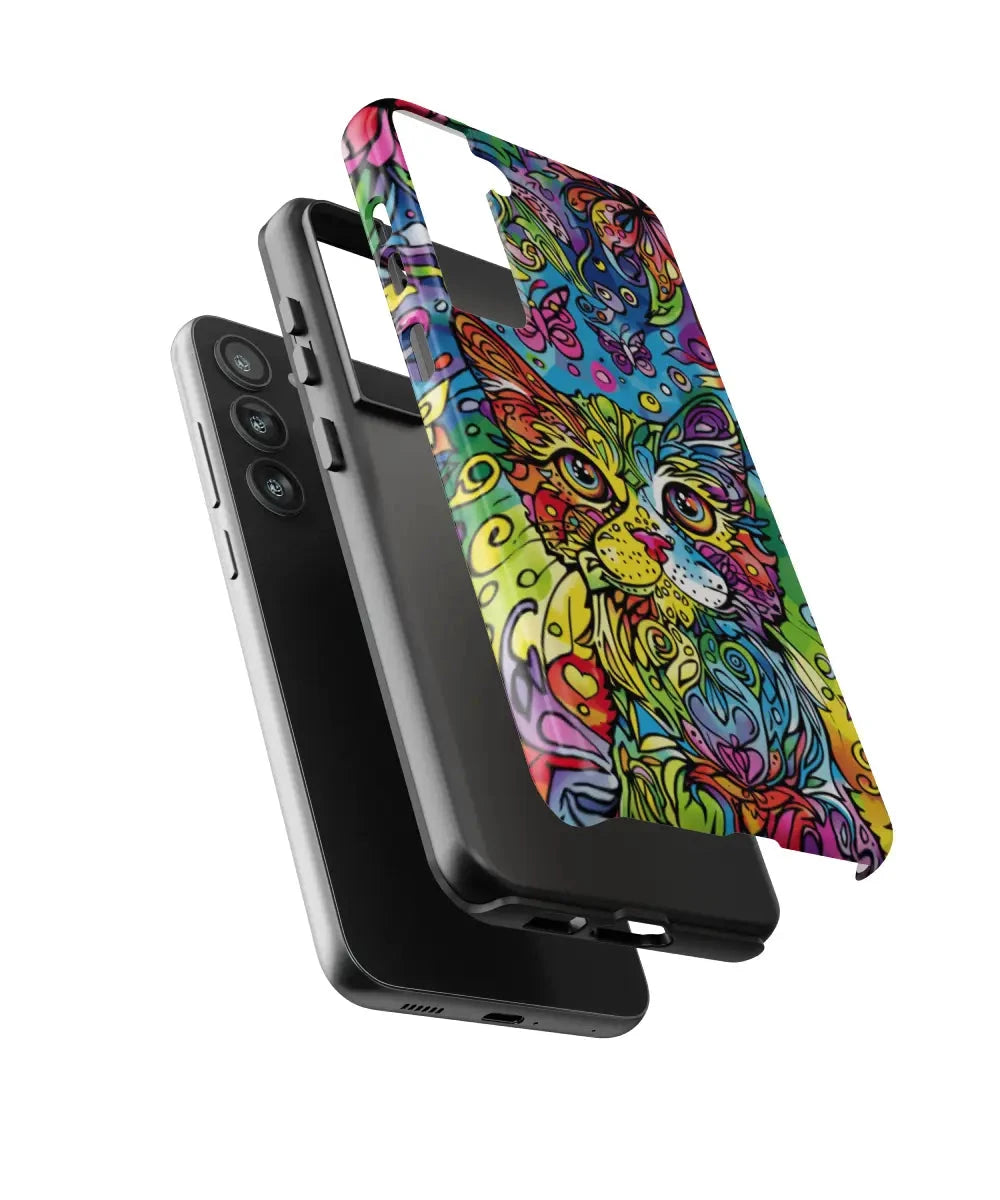 Abstract Meow: Colorful Art Phone Case