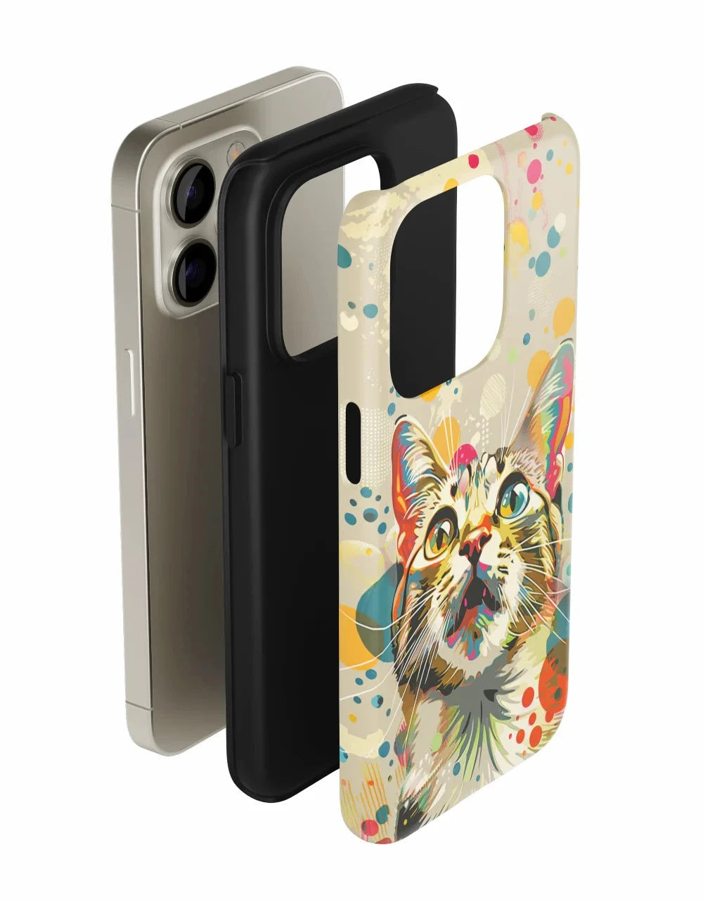 Pop Art Cat: Colorful Phone Case